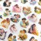 50PCS Mother’s Day Transparent Stickers – Watercolor Floral Mom & Baby Designs for Scrapbooking, Journals, Cards, Gift Wrapping & DIY Crafts